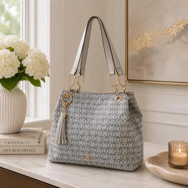 Tipperary Crystal Monogram Tote Bag - Indigo
