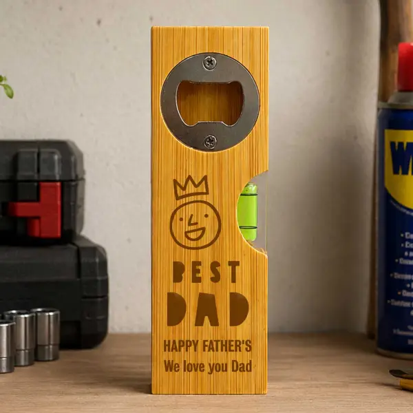 Dad's Personalised Spirit Level Bottle Opener