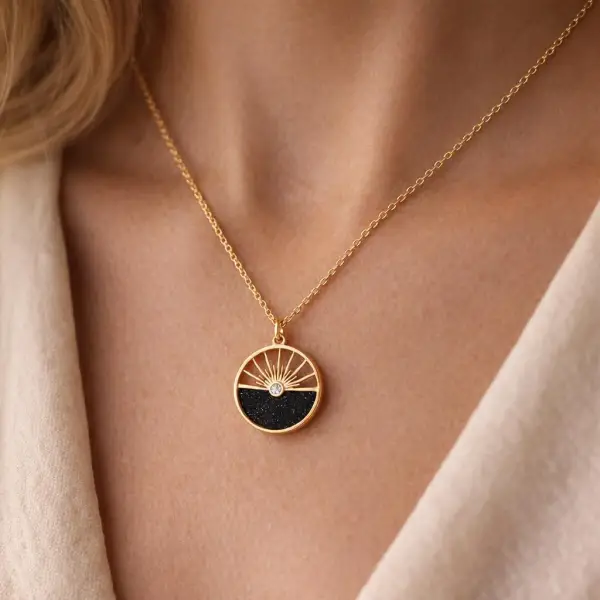 Tipperary Crystal Soleil Sunrise Pendant Gold