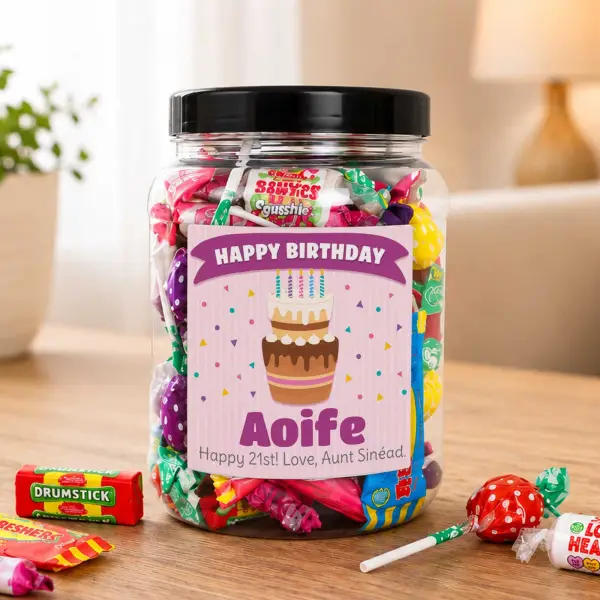 Happy Birthday - Personalised Sweets Jar