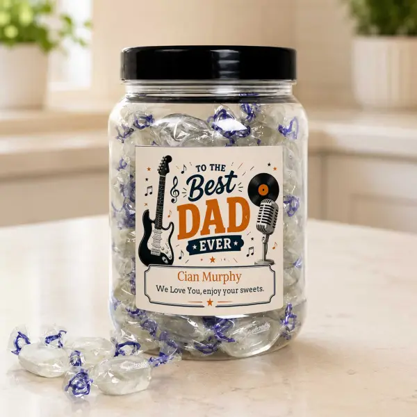 To The Best Dad Ever - Personalised Sweets Jar