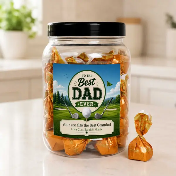 To The Best Dad Ever - Personalised Sweets Jar