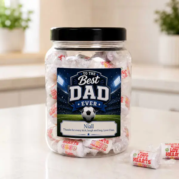 To The Best Dad Ever - Personalised Sweets Jar