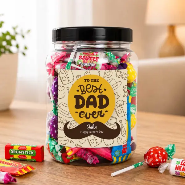 To The Best Dad Ever - Personalised Sweets Jar