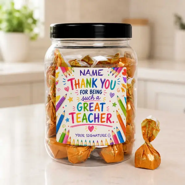 Thank You, Teacher - Personalised Sweets Jar