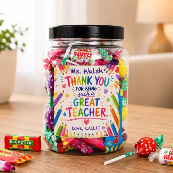 Thank You, Teacher - Personalised Sweets Jar