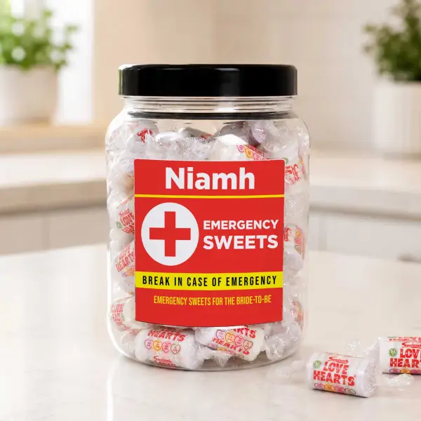 Emergency Sweets - Personalised Sweets Jar