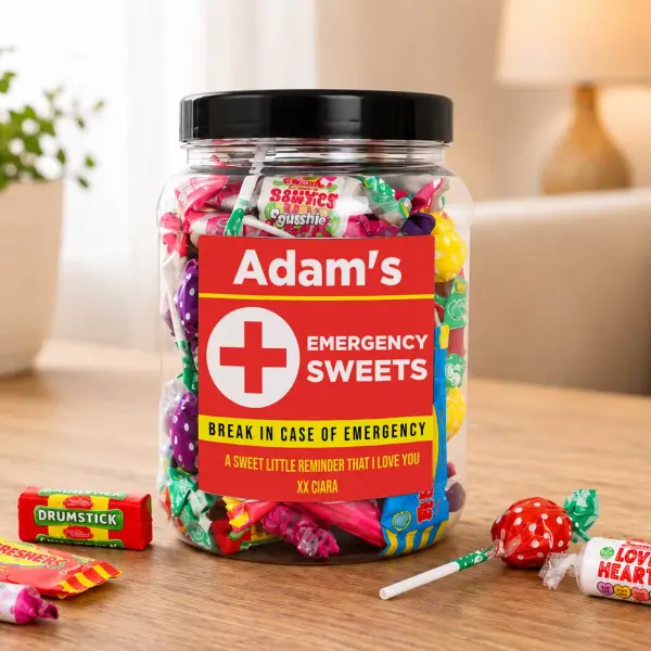 Emergency Sweets - Personalised Sweets Jar