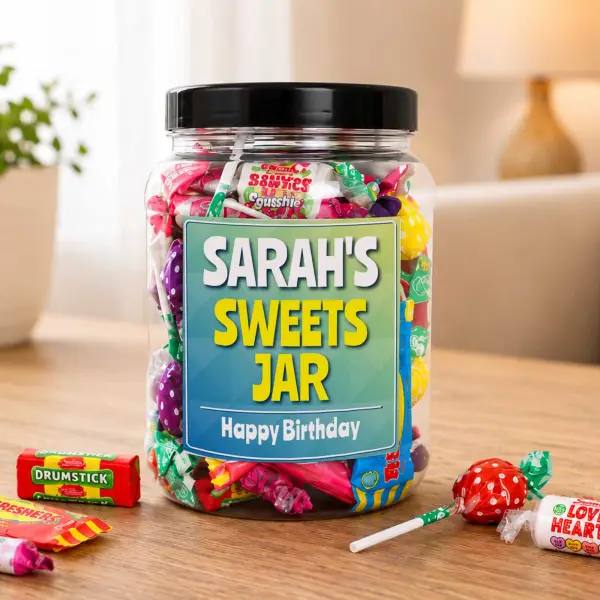 Any Name and Message - Personalised Sweets Jar