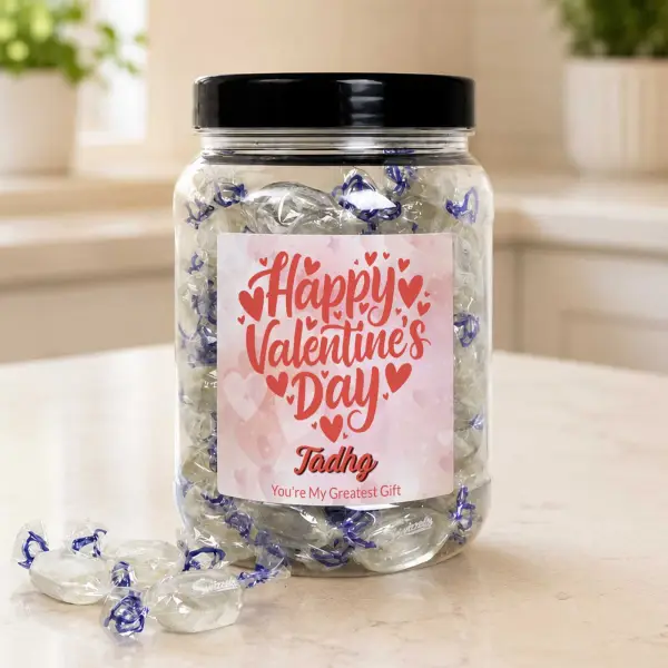 Happy Valentine's Day - Personalised Sweets Jar