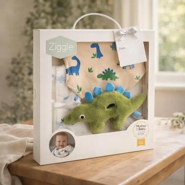Dino 3 Piece Baby Gift Set