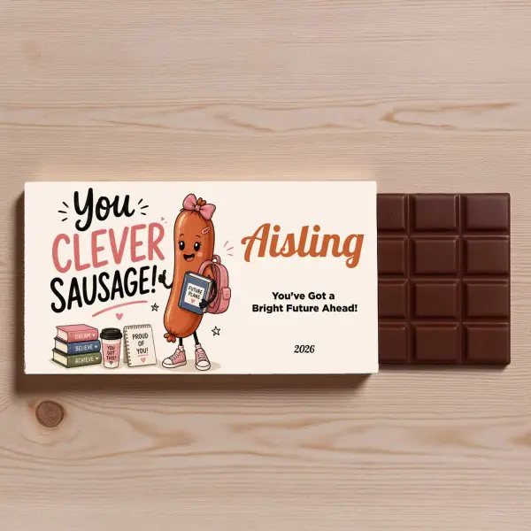 Clever Sausage Personalised Chocolate Bar 90g