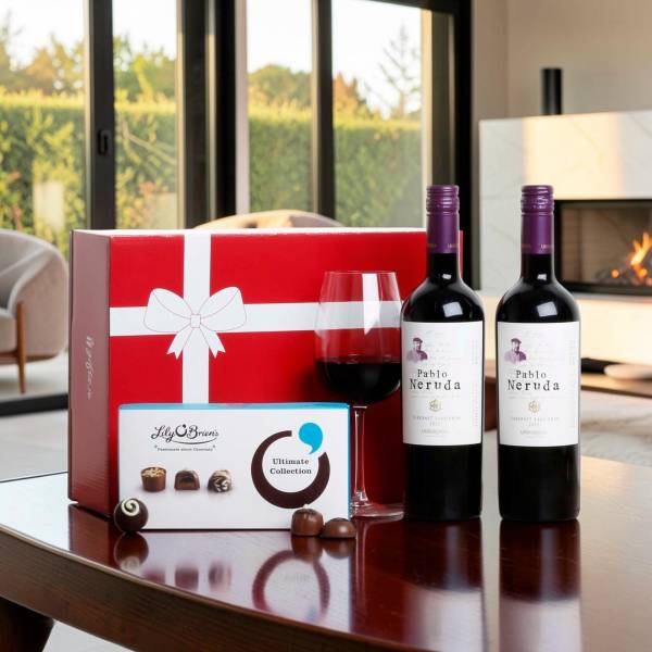 Double Red Wine & Choc Hamper