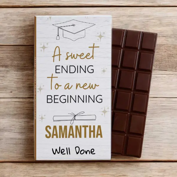 Sweet Ending Graduation - Personalised Chocolate Bar 90g