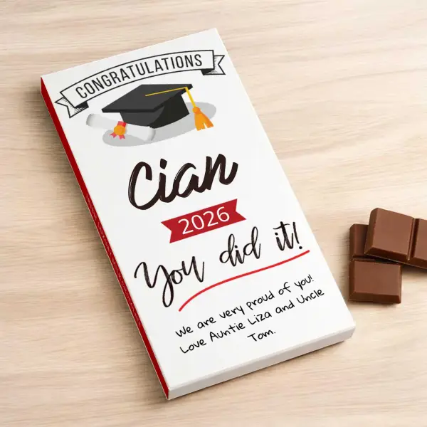 You Did It Graduation - Personalised Chocolate Bar 90g