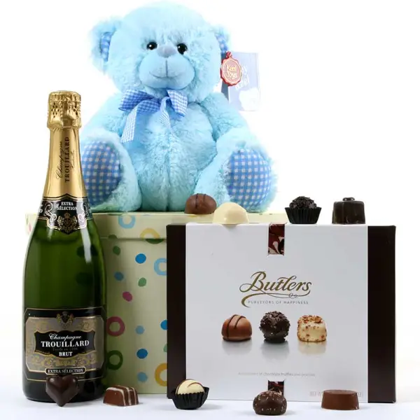 Baby Boy Congrats Hat Box
