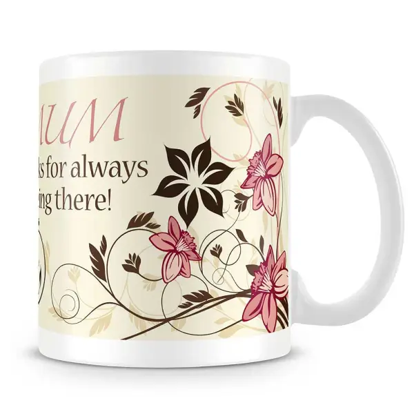 Mum Always There Personalised Photo Mug