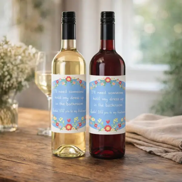 Bridesmaid Personalised Wine
