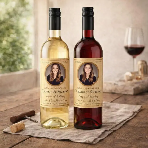 Any Photo Any Message Personalised Wine