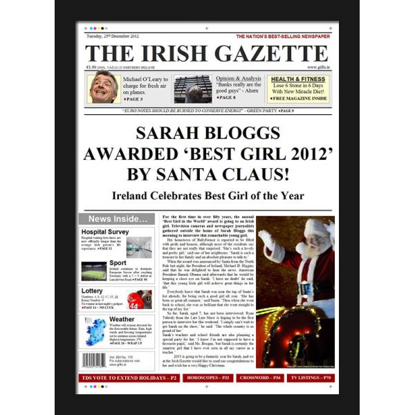 Best Girl In The World - Newspaper Spoof