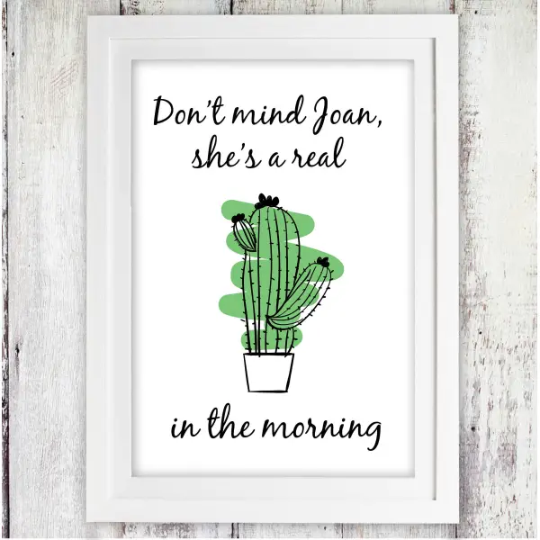 Cactus in the morning Poster