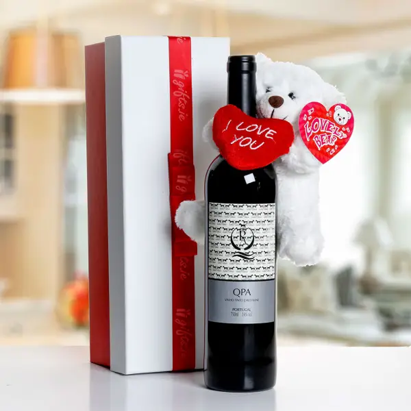 I Love You Teddy & Red Wine