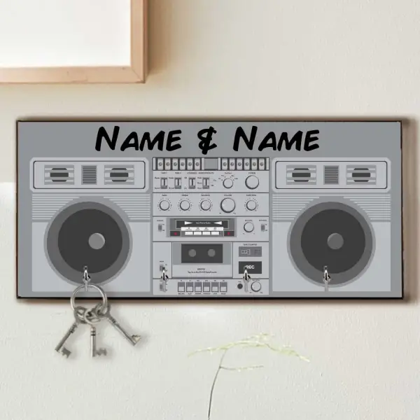Boom Box Personalised Key Hanger