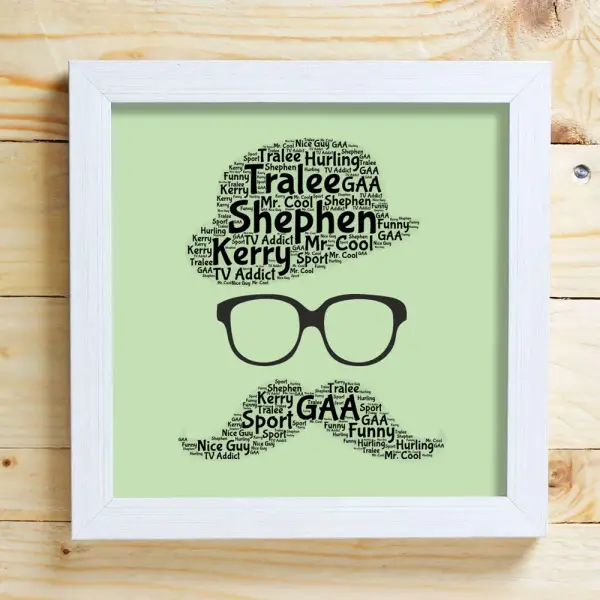 Man Word Cloud Box Frame