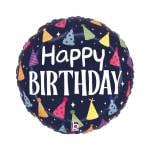 Happy Birthday Party Hats Balloon in a Box