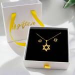 Star of David Pendant & Earrings Set