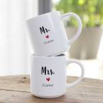 Personalised Mr & Mrs Stackable Mugs - Set of 2