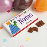 Happy Birthday Hats Personalised Chocolate Bar 90g