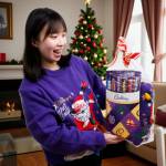 Cadbury Christmas Stocking & Novelty Light Up Jumper Gift Set