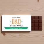 To The Best Dad Personalised Chocolate Bar 90g