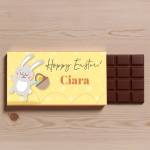 Hoppy Easter Any Name Personalised Chocolate Bar 90g