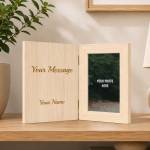 Personalised Pine Wooden Photo Book Frame