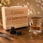 Wedding Personalised Pine Wooden Boxed Whiskey Set
