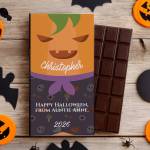 Happy Halloween Pumpkin Personalised Chocolate Bar 90g