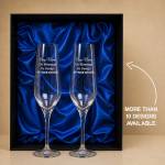 Personalised Champagne Glasses – Set of 2 in Luxury Gift Box