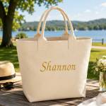 Embroidered Canvas Deck Bag