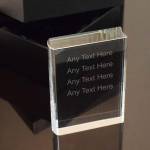Crystal Engraved Book Ornament