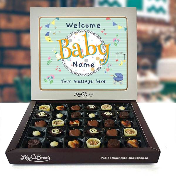 Welcome Baby Personalised Chocolate Box 270g