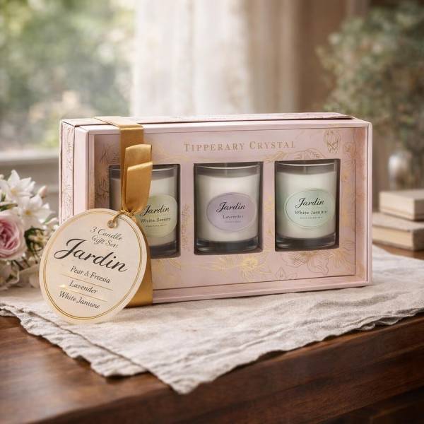 Tipperary Crystal Jardin Set of 3 Mini Candles