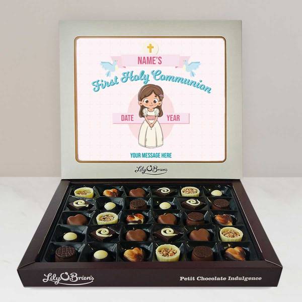 Name's First Holy Communion Girl - Personalised Chocolate Box 270g