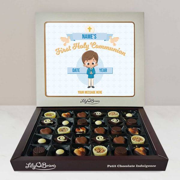 Name's First Holy Communion Boy - Personalised Chocolate Box 270g