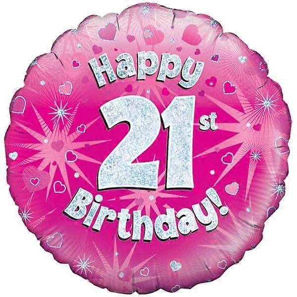 Happy 21st Birthday Pink Balloon in a Box
