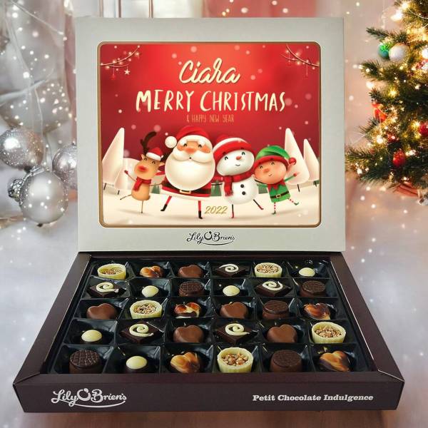 Any Name Merry Christmas - Personalised Chocolate Box 270g