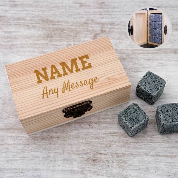 Engraved Any Name and Message - Whiskey Cooling Stones (8pcs set)