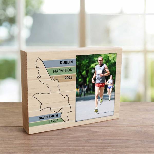 Any Picture Dublin Marathon - Wooden Photo Blocks