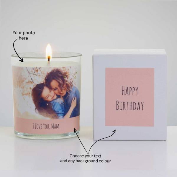 Any Photo and Text - Personalised Scented Candle